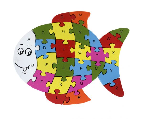 ABC - 123 halas fa oktató puzzle