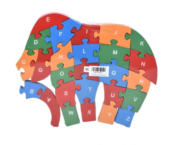 ABC - 123 elefántos fa oktató puzzle