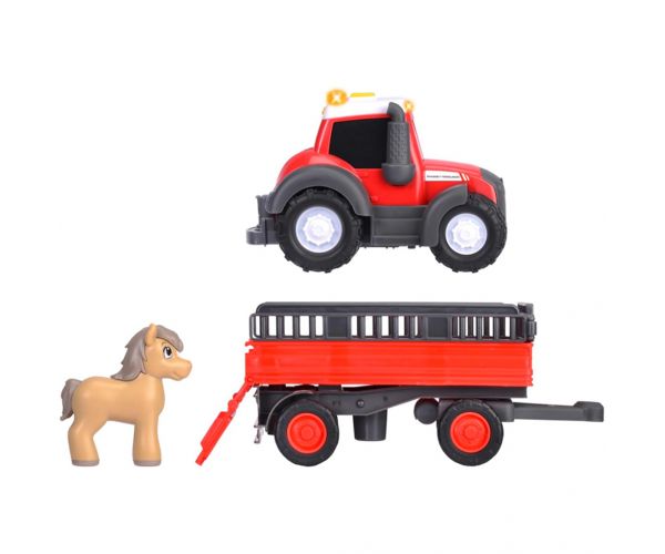 ABC Massey állatszállító traktor lóval - Simba Toys