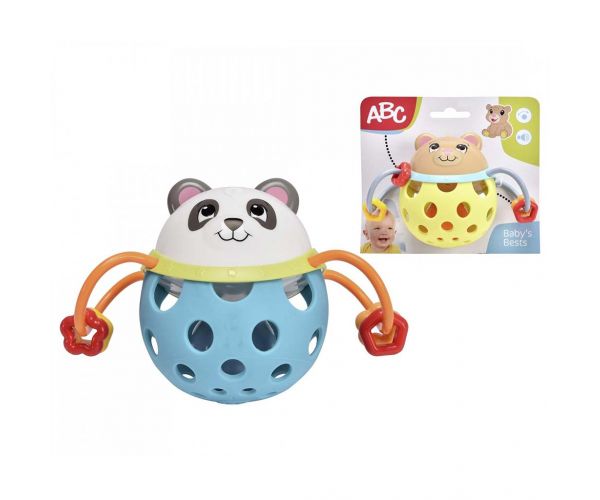 ABC Panda Csörgőlabda fogantyúval és rágókával - Simba Toys