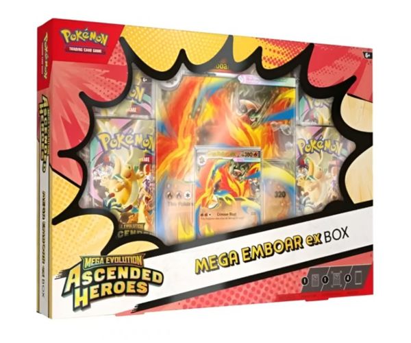 Pokémon TCG : Mega Evolúcia - Vzostúpení Hrdinovia - Mega Emboar ex Box