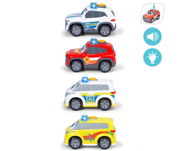 ABC Emergency Team kisautó fénnyel és hanggal, többféle, 1 db - Dickie Toys