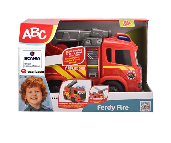 ABC Fredy Fire tűzoltóautó fénnyel és hanggal 25cm - Simba Toys