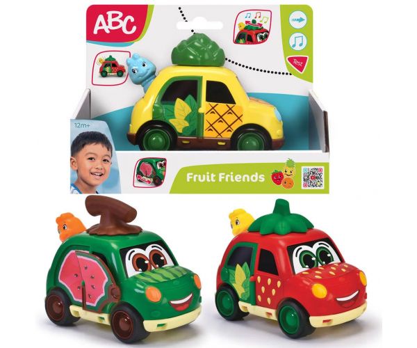 ABC Fruit Friend gyümölcsös lendkerekes autók hanggal többféle változatban - Simba Toys