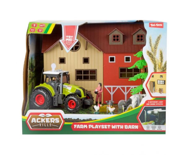 Ackers Ville Farm játékszett traktorral