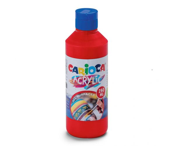 Acrylic 250ml-s akril festék piros színben - Carioca