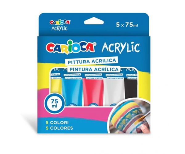 Acrylic 5x75ml-s akril festék szett - Carioca