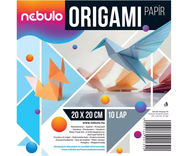 Nebulo: Origami papiere 20x20 cm, 10 ks, 80 g
