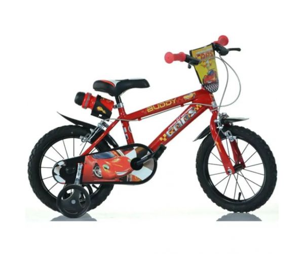 Cars modro-červený bicykel vo veľkosti 16