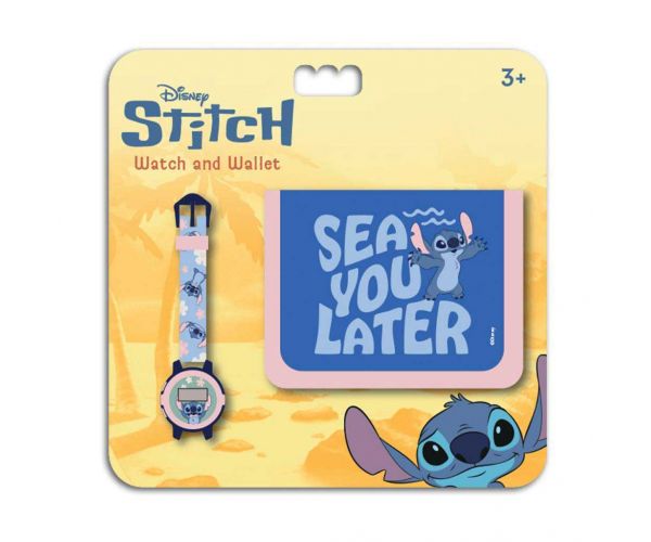 Luna: Disney Stitch – sada digitálnych hodiniek a peňaženky