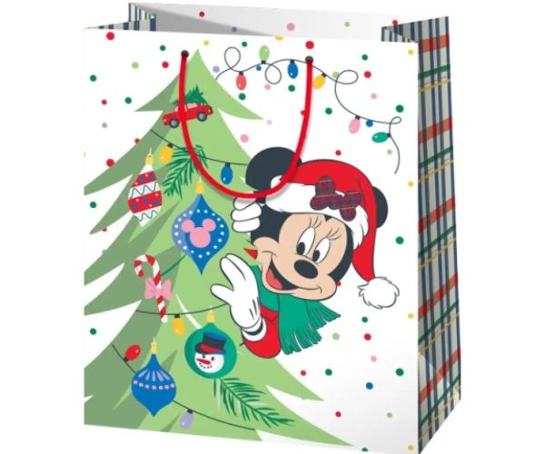 Mickey Mouse obrovská darčeková taška s vianočným vzorom 40x56x20cm