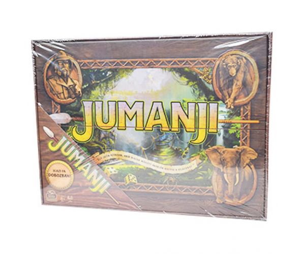 Jumanji spoločenská hra, nová edícia v drevenej krabici - Spin Master (maď.jaz.)