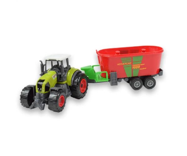 Farmársky set: Poľnohospodársky traktor s prívesom v štyroch variantoch