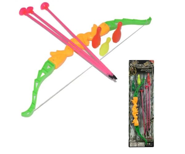 Luk s prísavnými šípmi a a bowlingovými kolkami 46cm