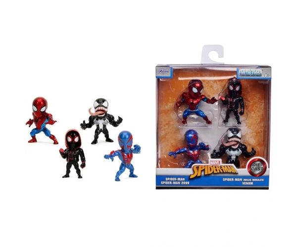 Marvel: Spider-Man Metalfigs 4ks sada kovových figúr 6,5cm - Simba Toys
