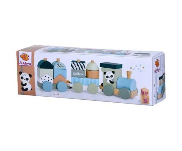 Panda drevený vláčik 16-dielny set - Eichhorn
