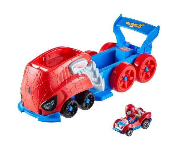 Hot Wheels: RacerVerse Spider-Man vystreľovací dráhový set - Mattel