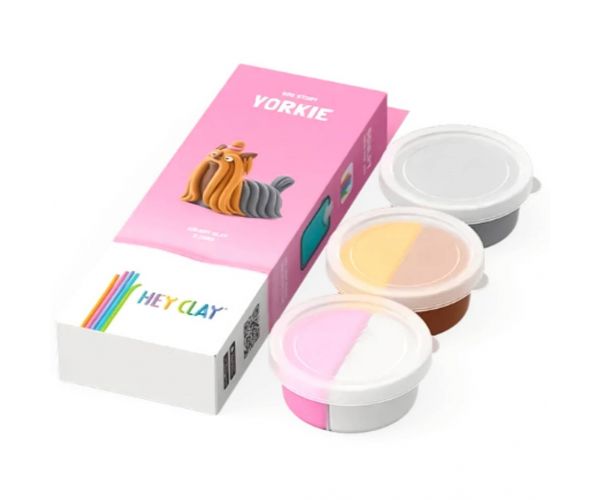 Hey Clay: Pihe-puha Yorkie kutyus gyurmaszett