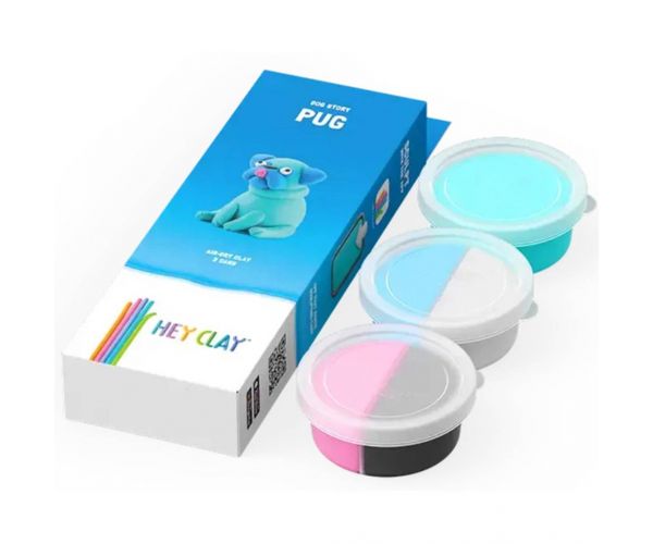 Hey Clay: Pihe-puha Mops kutyus gyurmaszett
