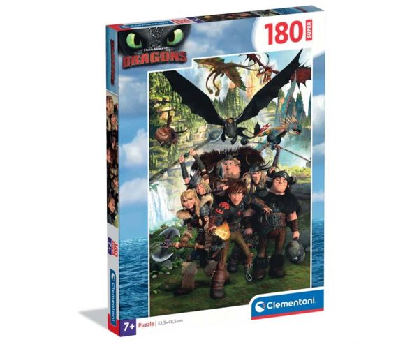 Így neveld a sárkányodat 180db-os super puzzle - Clementoni