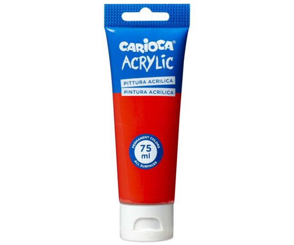 Acrylic 75ml-s akril festék piros színben - Carioca