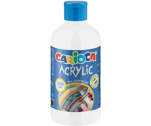 Acrylic Akril festék fehér színben 250ml - Carioca