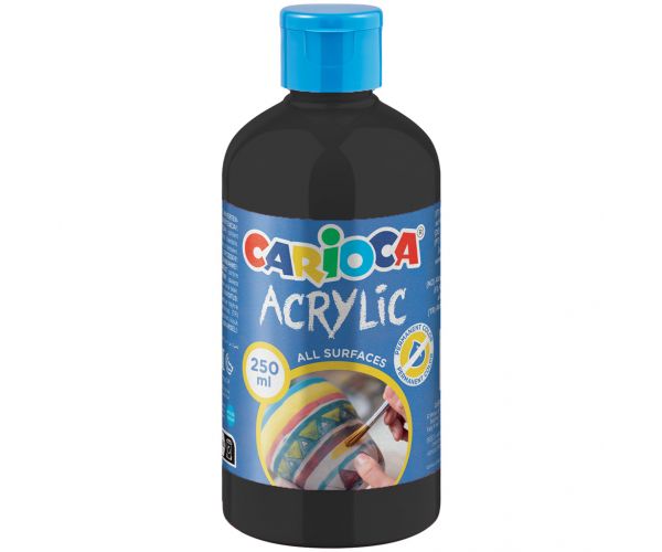 Acrylic Akril festék fekete színben 250ml - Carioca
