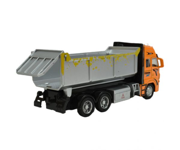Alloy Car: Lendkerekes billencses teherautó fénnyel és hanggal 19cm