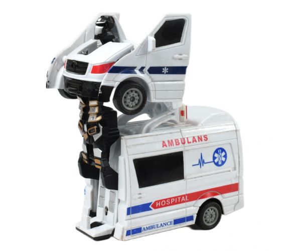 Ambulance: Robottá alakuló mentőautó kétféle változatban 13cm