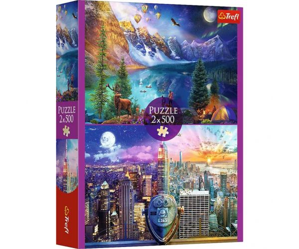 Amerikai körút 2x500db-os puzzle - Trefl