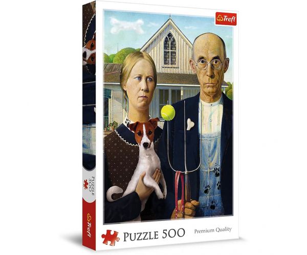 American Gothic Kutya kiadás 500db-os puzzle - Trefl