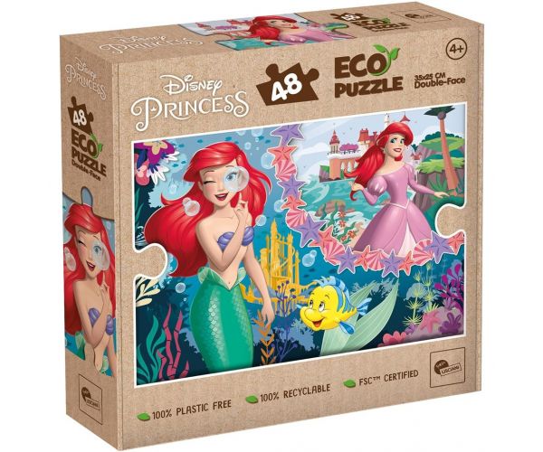 Ariel két világa 2 az 1-ben 48db-os Eco mini puzzle és színező 35x25cm - Lisciani