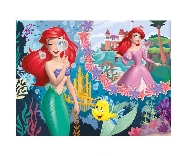 Ariel két világa 2 az 1-ben 48db-os Eco mini puzzle és színező 35x25cm - Lisciani