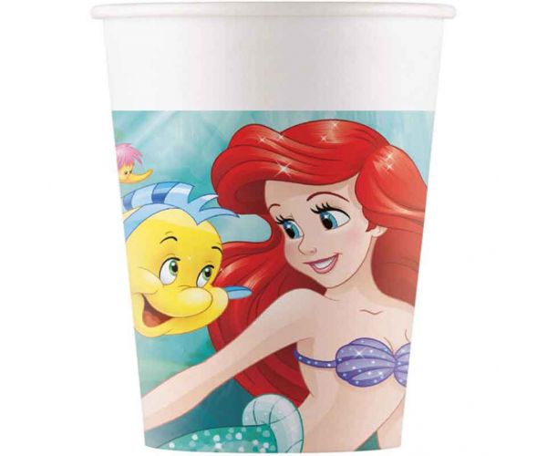 Ariel a kis hableány 8 db-os papírpohár szett 200ml