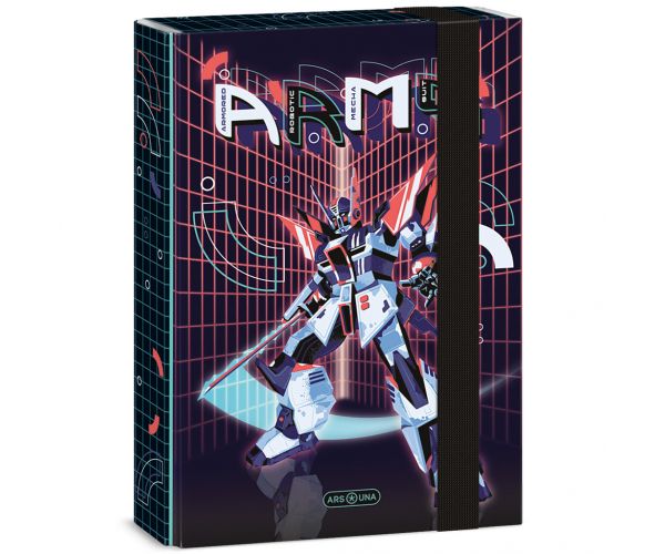 Ars Una: A.R.M.S. robot mintás gumis füzetbox A/5