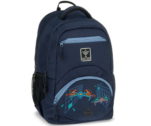 Ars Una: Airborne sötétkék ergonomikus iskolatáska, hátizsák 33x45x24cm