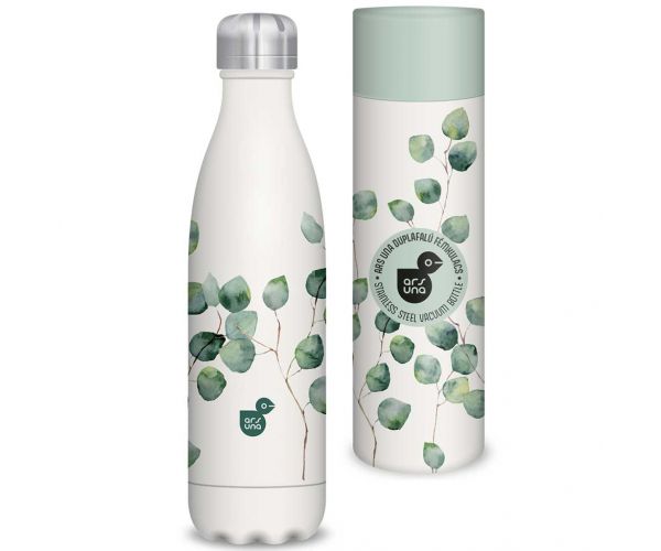 Ars Una: Botanic Leaf duplafalú fém kulacs díszdobozban 500ml