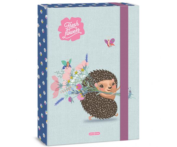 Ars Una: Fresh flowers süni mintás füzetbox A/4