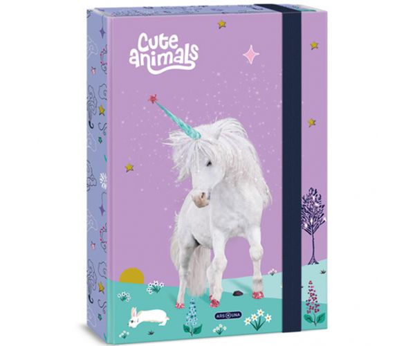 Ars Una Cute Animals-unicorn gumis füzetbox A/4