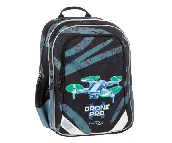 Ars Una: Drone Pro ergo-fit lekerekített iskolatáska, hátizsák 34x40x21cm