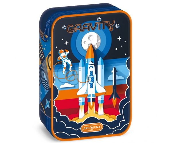 Ars Una: Gravity űrhajós többszintes tolltartó 15,5x22,5x4,5cm