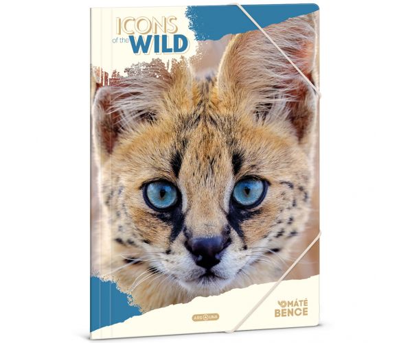 Ars Una: Icons of the wild Szervál mintás gumis mappa A/4