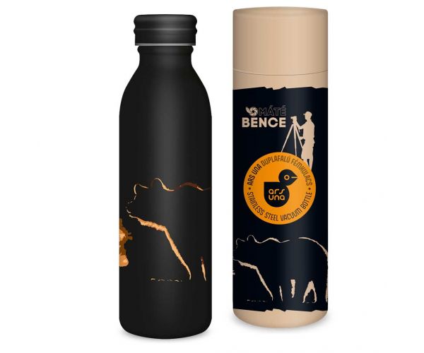 Ars Una: Máté Bence - Medve duplafalú fém kulacs díszdobozban 600ml