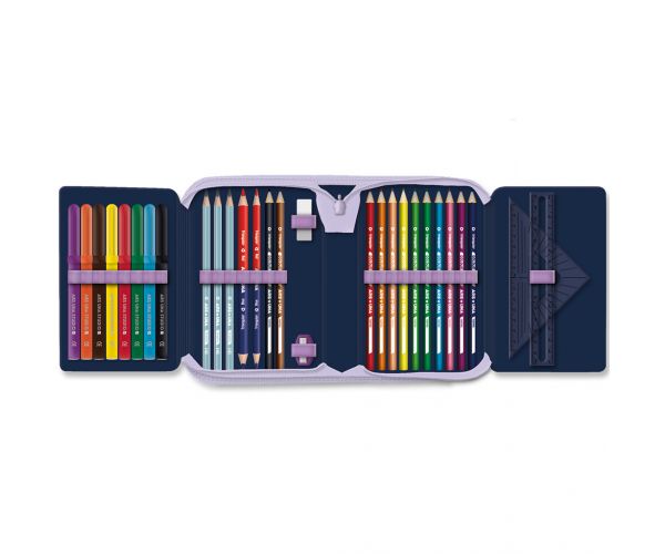 Ars Una: Navy bloom virágos kihajtható töltött tolltartó 12,8x19,3x3,6 cm