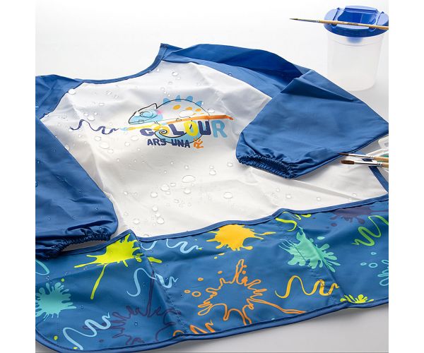 Ars Una: Vízálló hosszú ujjú festőkötény - Blue Splash