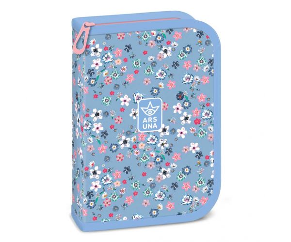 Ars Una: Pearl Blossom kék kihajtható töltött tolltartó 12,8x19,3x3,6cm