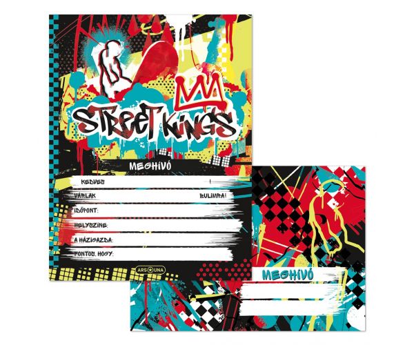 Ars Una: Street Kings 10 db-os meghívó szett borítékkal