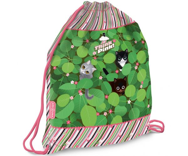 Ars Una: Think Pink cicás tornazsák, sportzsák 32x42cm