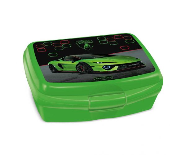 Ars Una: Zöld Lamborghini uzsonnás doboz 16,5x6x13,5cm