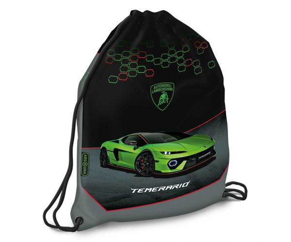 Ars Una: Zöld Lamborghinis tornazsák, sportzsák 32x42cm